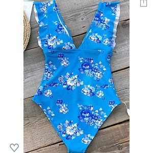 NWT Cupshe Royal Elegance V Neck Swimsuit - XL
